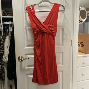 Cute red DVF dress worn once - with nice bust detail